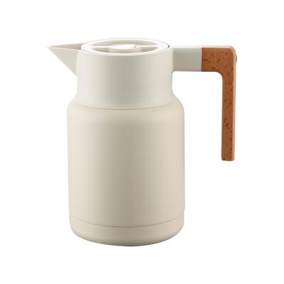 China Sustainable 1.2L Custom High Quality Double Wall Stainless Steel Milk Coffee Pot Jug for sale