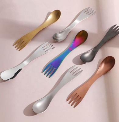 China Amazon Success Takewaay Stainless Steel Fork and Spoon Set Wholesale Stainless Spoon and Fork Set for Kids Spoon and Fork Set for sale