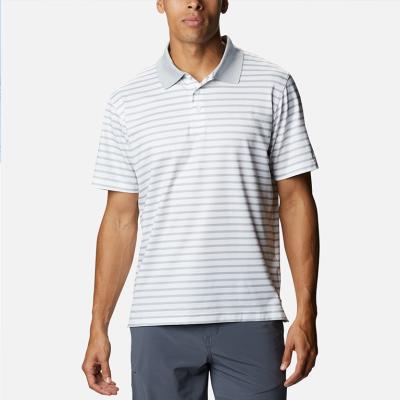 China QUICK DRY Outdoor Performance Sports Striped UPF 50 Classic Polo Shirt for sale