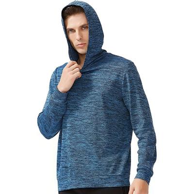 China Antibacterial Men's Long Sleeve UPF 50+ Sun Protection Lightweight Hoodie Shirt Rise SPF Fishing Outdoor UV Shirt for sale