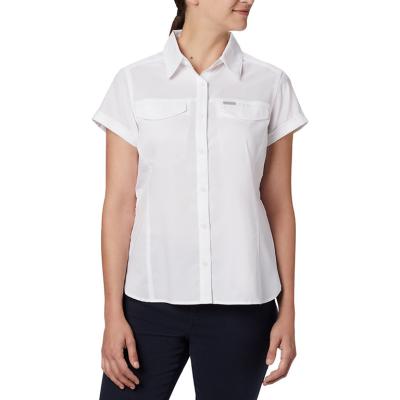 China Women's Sweat-wicking UPF 50 Anti-UV Short Sleeve Button Down Fishing Shirt for sale