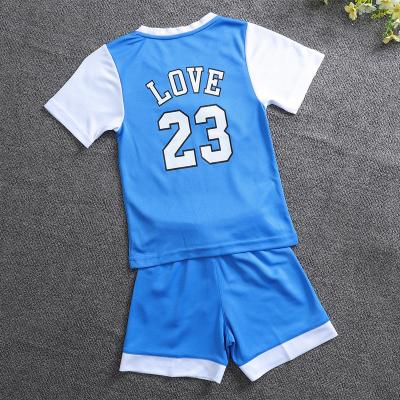 China Wholesale Quick Dry Child Kids Boy Girl Sublimated Football Tracksuit Pants Soccer Team Uniforms Kit Tank Tops Custom for sale