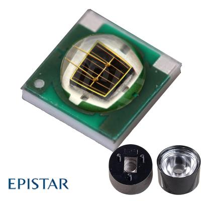 China CCTV cameras high power 1w 2w 3w smd 3535 led 850nm IR Epistar chip with 3535 LED plastic lens 30 degree 60 degree 120 degree for sale