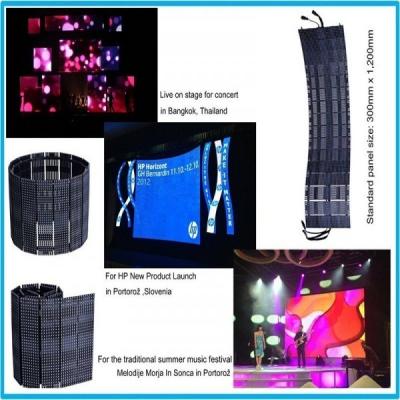 China Waterproof LED Display Panel Outdoor Curtain Screen P18.75 6500K 650 W / pcs for sale