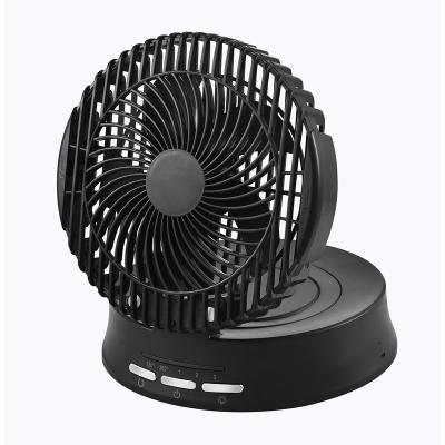 China 6 Inch Wind Turbine Small Mini Ambient Light Rechargeable DC Desktop Foldable Table Fans for sale