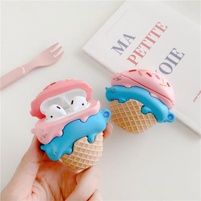 China Ice Cream Case 3D Cartoon Silicone Ice Cream Filling Case For AirPods 1 Pro Earphone 2 Cover Device for sale