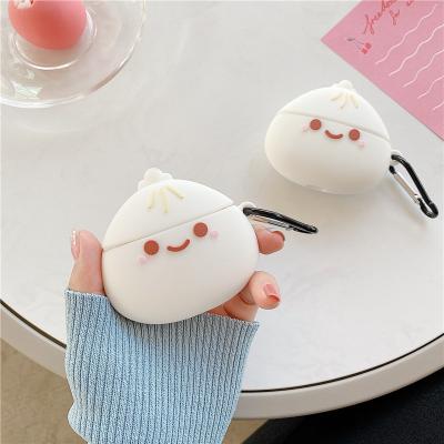 China Protective Baozi Earphone Case For Airpods Food Baozi Earphone Case For Airpod Earphone Silicone Cover Device Filling Case for sale