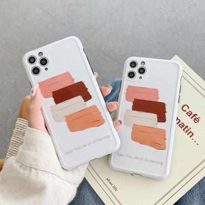 China Protect Your Cell Phone Geometric Watercolor Painting Puzzle Case For iPhone12 12 pro 12 pro Max Protective Cover for sale