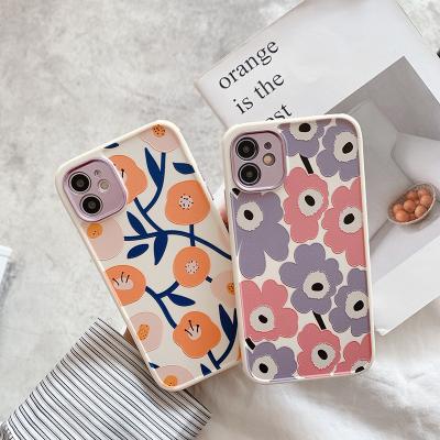 China Protect Your Cell Phone INS Flower Case Lens Phone Protective Electroplating Case For iPhone12 12 Pro Max for sale