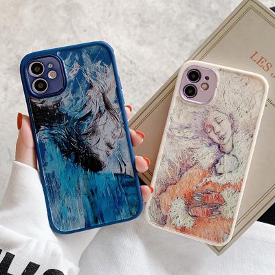 China Protect Your Mobile Phone Ins Figures Case Lens Phone Abstract Electroplating Protective Case For iPhone12 Pro Max for sale