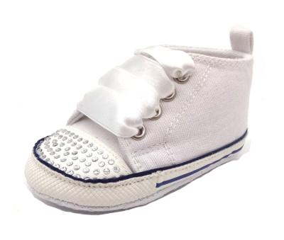 China Contrast Anti-Slippery Casual Sneakers Canvas Fabric Baby Soft Cotton Single Shoes for sale