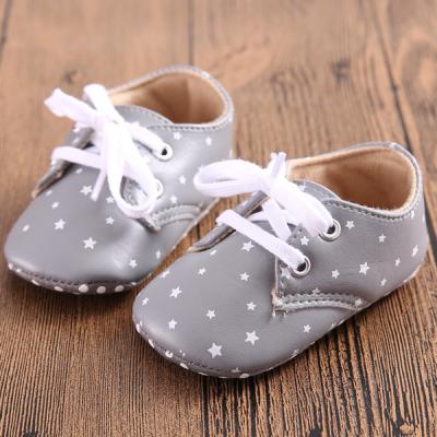 China Bulk Round The Fashion Handmade Fake Booties Oxford First Steps PU Leather Baby Shoes for sale