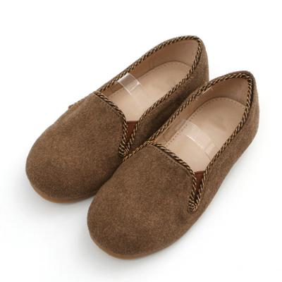 China Round Flat Unisex Breathable Fabric Velvet Summer Loafers Casual Shoes Boys for sale