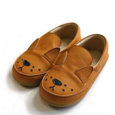 China Round Classics Loafer Boot Girls Boys Toddler Kids Baby Leather Open Movers Shoes for sale