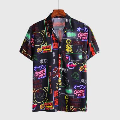 China Wholesale New Design Custom Anti-pilling Shirt Printing Mens Beachwear Digital Printing Hawaiian Shirt for sale