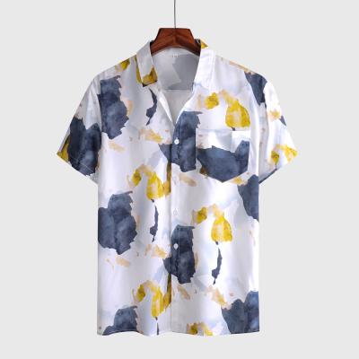 China Custom Anti-pilling Shirt New Design Printing Mens Beachwear Hawaiian Shirt Digital Printing Wholesale for sale