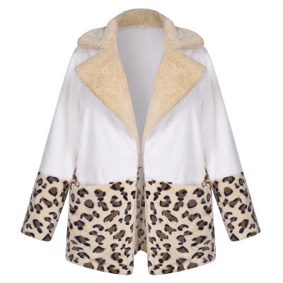 China Breathable Leopard Print Patchwork Coat For Women Teddy Coat Women's Winter 2020 for sale