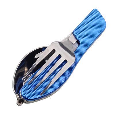 China Viable Multifunctional Pocket Folding Cutlery Camping Cutlery for sale