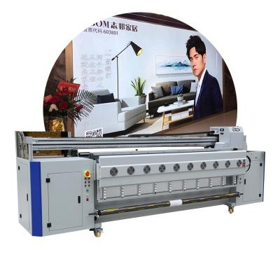 China Building Material Shops Printing Width 2500mm 4head I3200 Flat Bed Large Format Eco Solvent Printer for sale