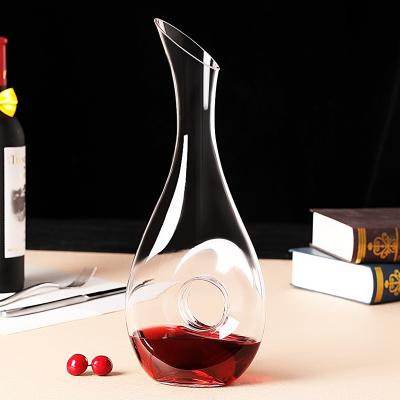 China New Unique 1400ml/47oz Red Wine Glass Decanter Wholesale Classic/Postmodern Decanter Snails Design Glass Wine Decanter for sale