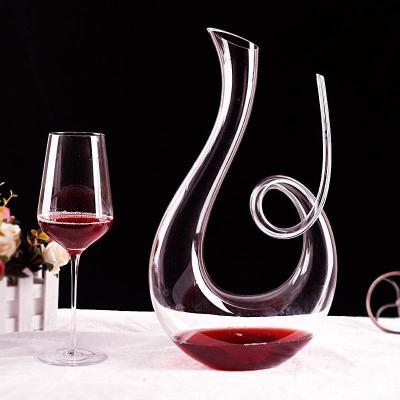 China Wholesale Unique Design Glass Wine Decanter Home 1200ml/40oz Crystal Red Wine Glasses Decanter Hotel Restaurant for sale