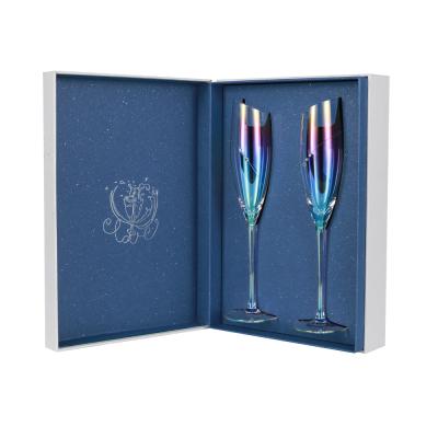 China New Champagne Flutes Gift Box Lead Classic/Postmodern Crystal Clear Glass Set Tall Premium Free Perfect Champagne Glasses For Valentine's Day for sale