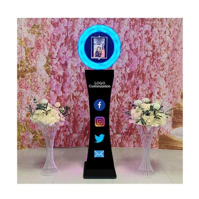 China SDK Rotate Custom Logo Rotate Auto Portable Ring Led Light Photobooth Shell iPad Photo Booth Shell With Printer for sale