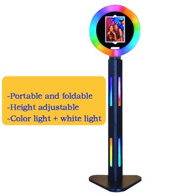 China 12.9 Mini Manual Portable Open Air Selfie Ring Roamer Light Photobooth iPad Photo Booth Holder Shell Auto Pt01-ipad for sale