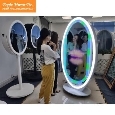 China Portable Digital Totem Payment Mirror Photo Booth Photo Booth Case With Two Gorgeous LEDs for sale