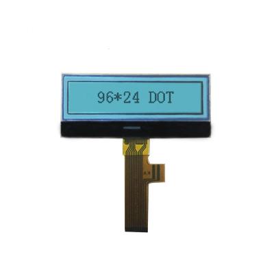 China 1.55 Inch 40.38*11.58mm Custom Thickness 12 Pin Fpc Spi 96*24 Dot Cog Lcd Graphic 96X24 Dot Matrix Lcd Display Module Fstn 1.7Mm (Viewing Area) for sale