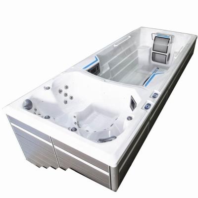 China Freestanding Pool Combo Spa With Swim Machine Hydro System For Fitness And Exercise BG-6659-2 for sale