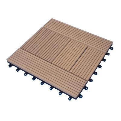 China Scandinavian Senbao China Wood Substitutes Waterproof Interlocking WPC Decking Tiles for sale