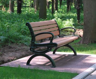 China Senbao China Newest Modern Fashion WPC Moisture Proof Western Park Bench for sale