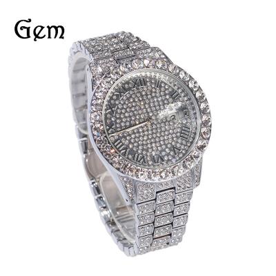 China Hip Hop Diamond Hip Hop Watch Diamond Watch Hip Hop Waterproof Punk Style Quartz Full Diamond Big Dial for sale