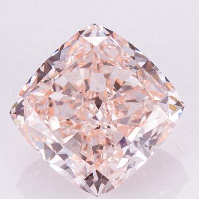 China Cushion Cut 4.57ct Pink CVD 9.44MM Like Pink VS2 Excellent Synthetic Developed Lab Created Loose Diamond 9.44*9.28*5.80mm for sale