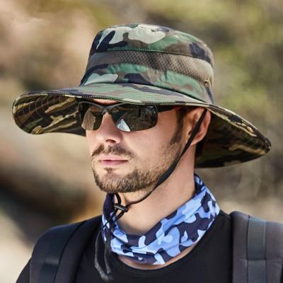 China Big Brim Hat for Fishing New Big Big Brim Camouflage Mountaineering Sunscreen Breathable Folded Hat Men Outdoor Hat for Fishing Camping Hiking for sale