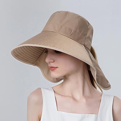 China Fishing Folding Hat For Fisherman Outdoor Fishing Hat Women Fashion Floppy Brim Sunscreen Big Large Folding Portable Sun Hats For Women for sale