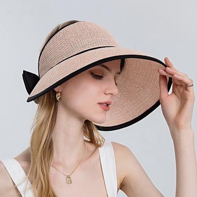 China Summer Women Sunscreen Sunscreen Hat Big Brim Empty Top Leisure Adjustable Breathable Fishing Hats For Female for sale