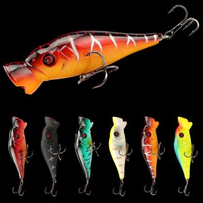 China Hard Bait Popular 11g 8.5cm Popper Fishing Lure Floating Sea Fishing 11g 8.5cm Snap Hard Artificial Floating Fishing Lure Realistic 3D Eyes Hook Building For Fishing for sale