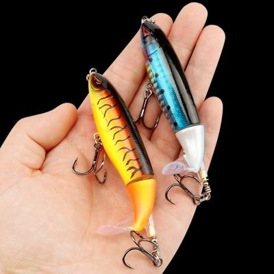 China Floating Fishing Lure 3D Eyes Thruster 13g 10cm Realistic Saltwater Pencil Hard Bait 16.5g 10.5cm 3D Floating Fishing Lure Eyes Thruster Hook Jig For Fishing for sale