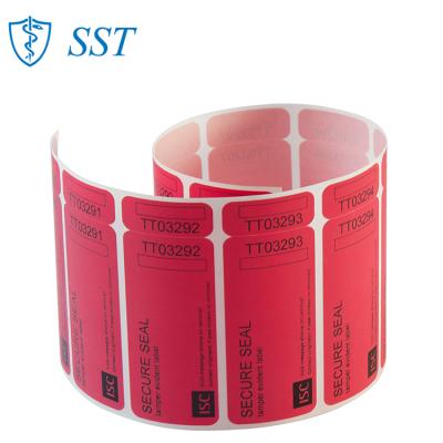 China Anti-Counterfeit Thermal Transfer Tamper Evident Security Tape Vacuum Label for sale