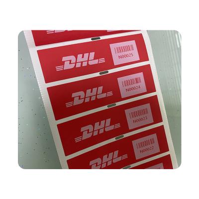 China A4 Anti-Counterfeit Covers Matte Tamper Barcode Void Non Blank Blank Transfer Sealed Print Self Adhesive Stickers Roll Security Labels for sale