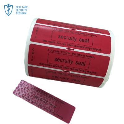 China Anti Counterfeit Custom Label Security Seal Printing Tag Tamper Obvious Void Sticker for sale