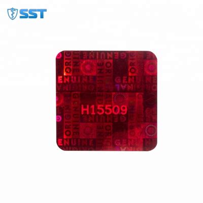 China Customized Anti-counterfeiting 2D/3D Hologram Anti-Counterfeiting Sticker, Hologram Label With Serial Number for sale