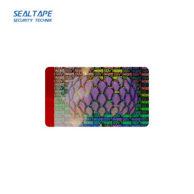 China Factory Hologram Holographic Authenticity Card Sticker Customized Holographic Overlay for sale