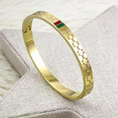 China 2020 Newest FASHIONABLE Luxury G Brand Women Bracelet Bangle 18K Gold Stainless Steel Ladies Bracelets for sale