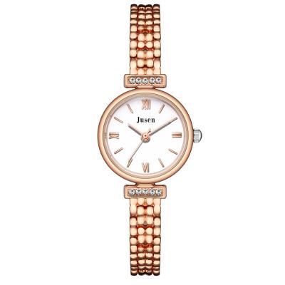 China Wholesale Fashion Roman Style Women Diamond Wristwatch Elegant Analog Stainless Steel Ladies Watch Water Resistant for sale