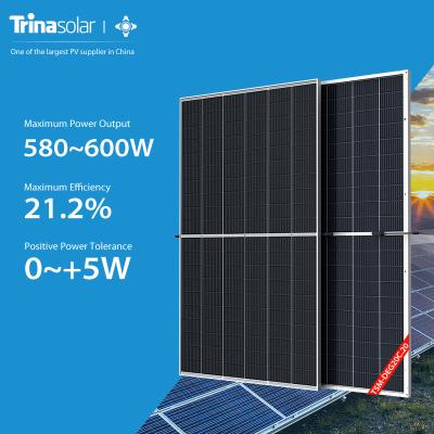 China EVA/POE Trina 580W 585W 590W 595W 600W Solar Panels EVA/POE Solar Panels Solar Panels Pateria Photovoltaic Placa de Para de pateria for sale