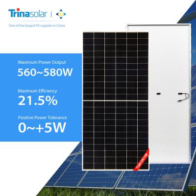 China EVA/POE Trina 560W 565W 570W 575W 580W solar panels for your home cost kit fotovoltaico on grid modulos fotovoltaico for sale