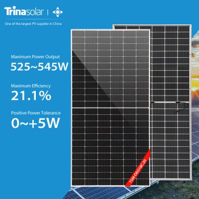 China EVA/POE Trina 525W 530W 535W 540W 545W solar photovoltaic panels for farm efficiency solar panel placas systemat solares for sale